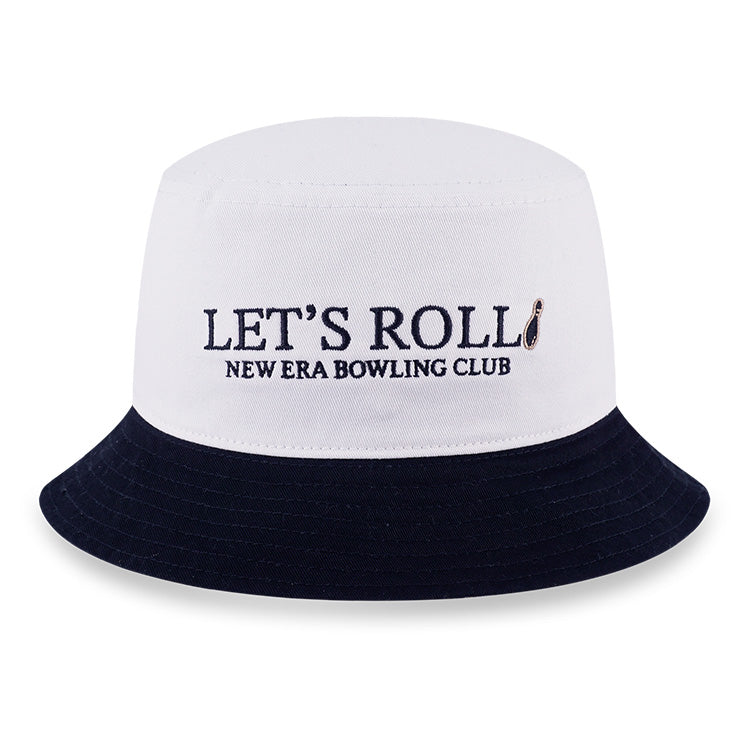 New Era Bowling Club White and Multi Reversible Bucket Hat