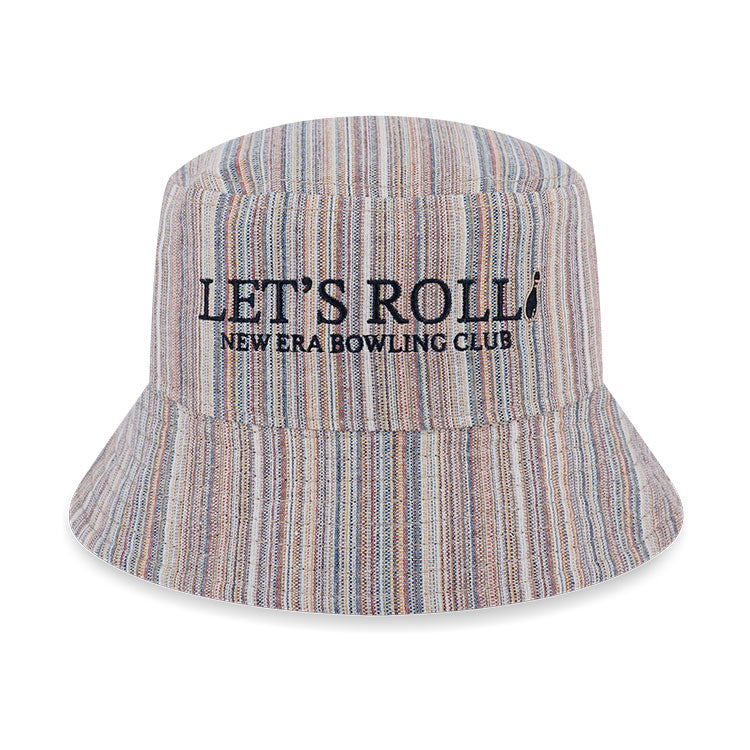 New Era Bowling Club White and Multi Reversible Bucket Hat