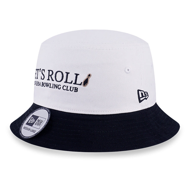 New Era Bowling Club White and Multi Reversible Bucket Hat