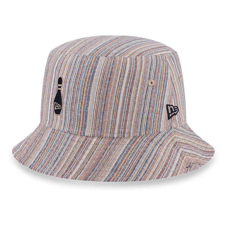 New Era Bowling Club White and Multi Reversible Bucket Hat