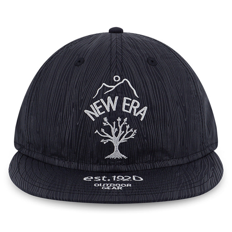 New Era Outdoor Natural Logo Black 9FIFTY Retro Crown Snapback Cap