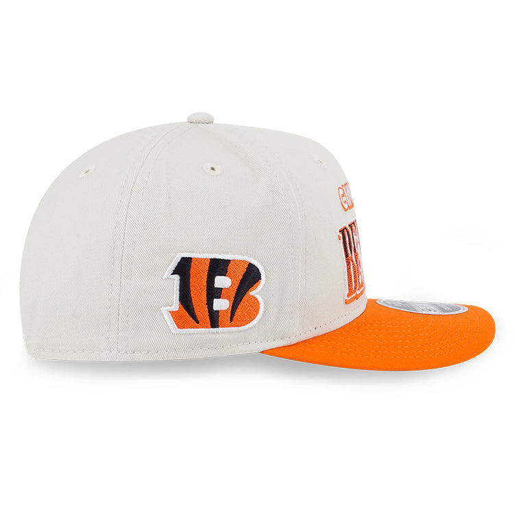 Cincinnati Bengals NFL League Retro Ivory Rush Orange 9FIFTY Pre-Curved Visor Snapback Cap