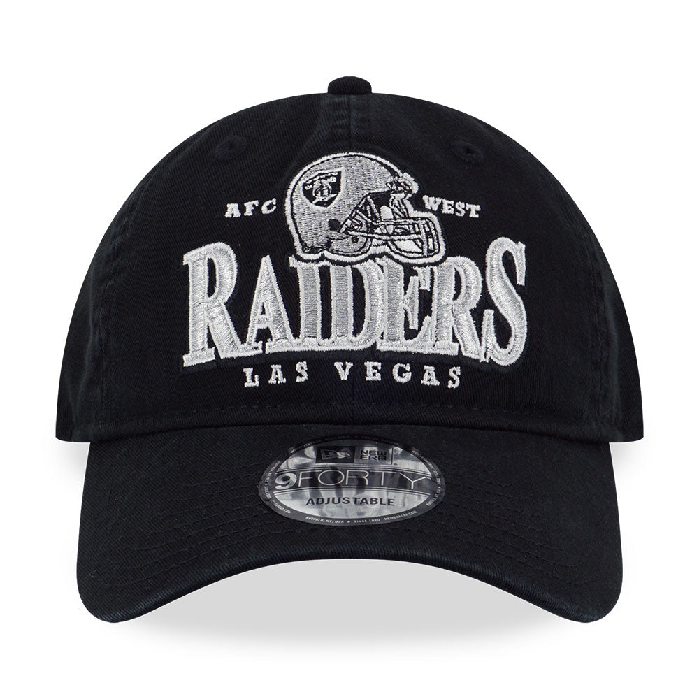 Las Vegas Raiders NFL Helmet Black 9FORTY Unstructured Adjustable Cap