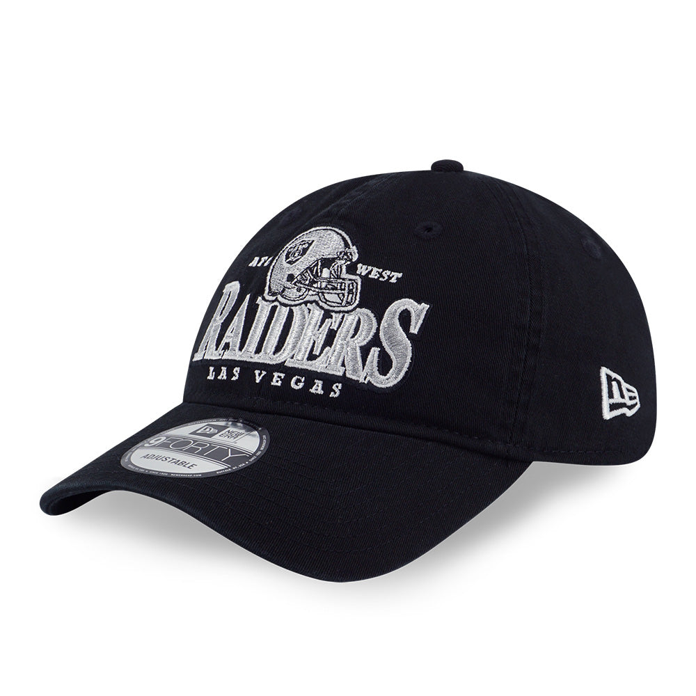 Las Vegas Raiders NFL Helmet Black 9FORTY Unstructured Adjustable Cap