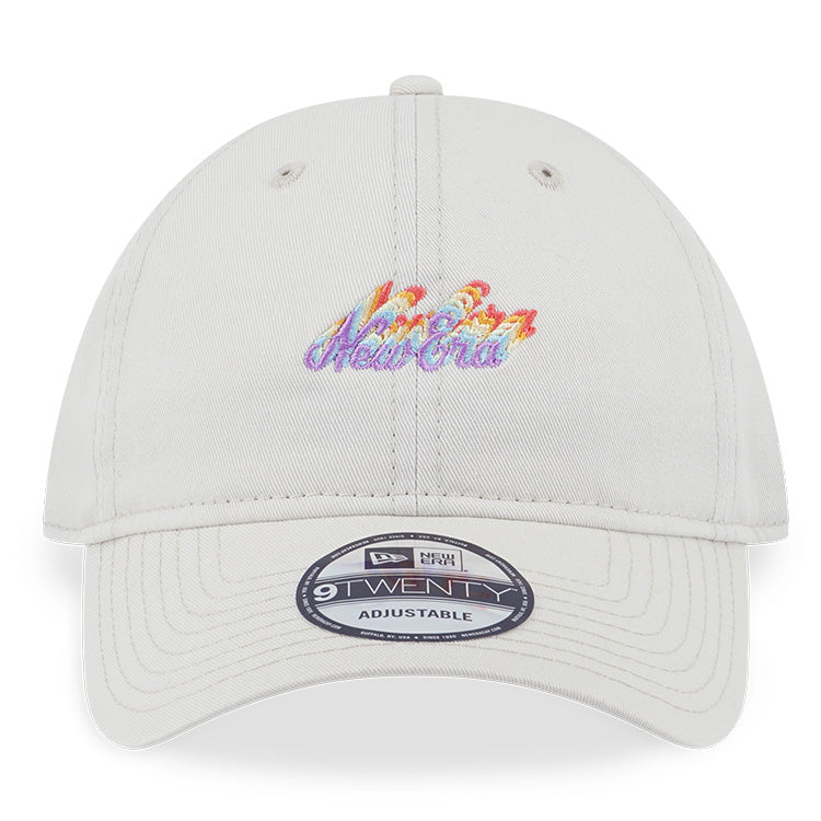 New Era Script Light Rainbow Ivory 9TWENTY Adjustable Cap