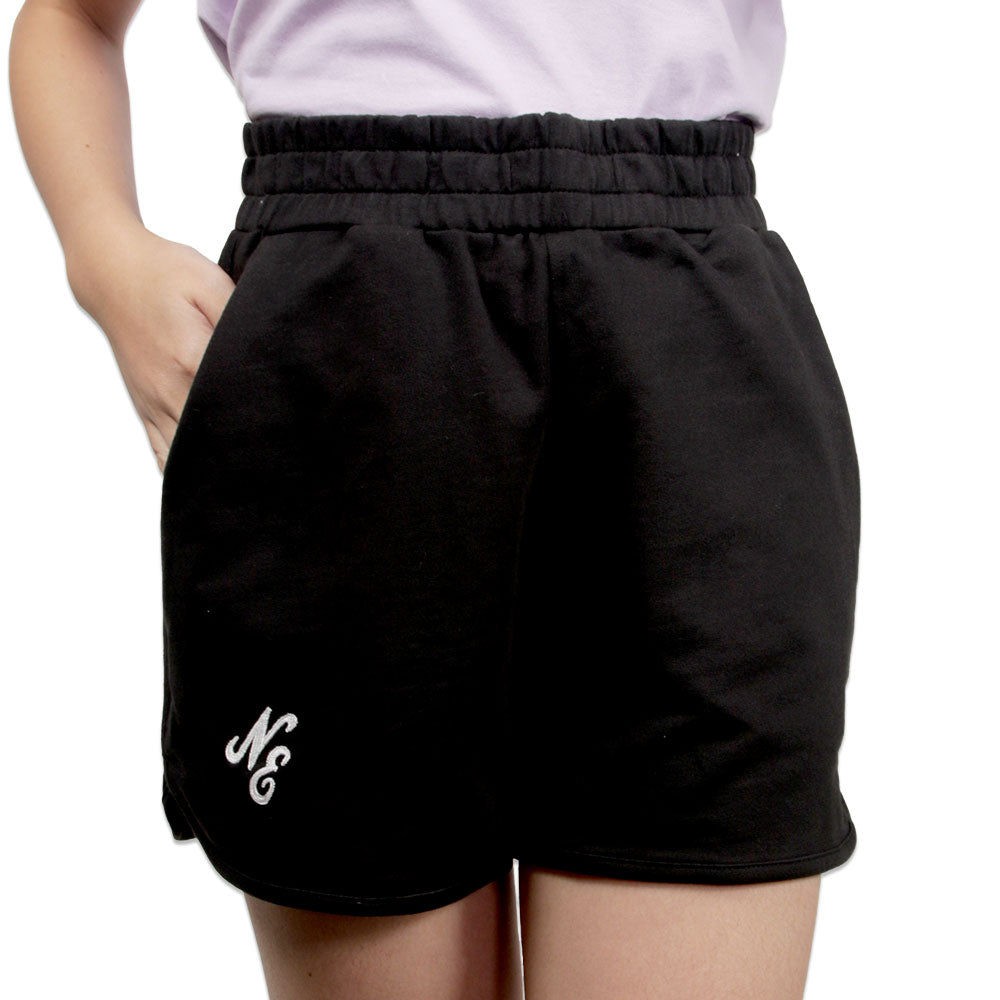 New Era Script Essential Black Women Knit Shorts