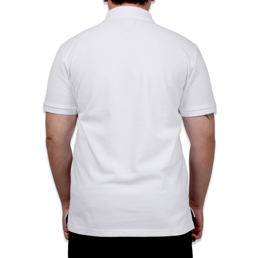 New Era Script Essential White Short Sleeve Polo Shirt