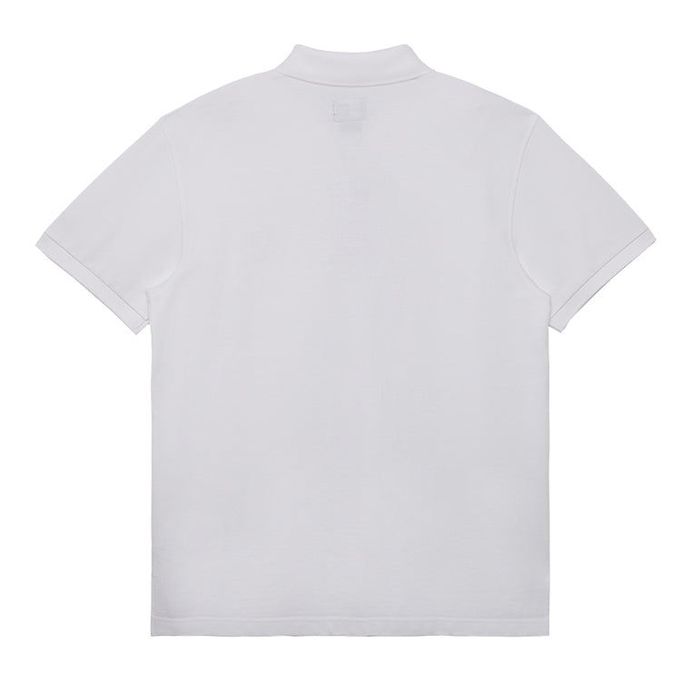 New Era Script Essential White Short Sleeve Polo Shirt