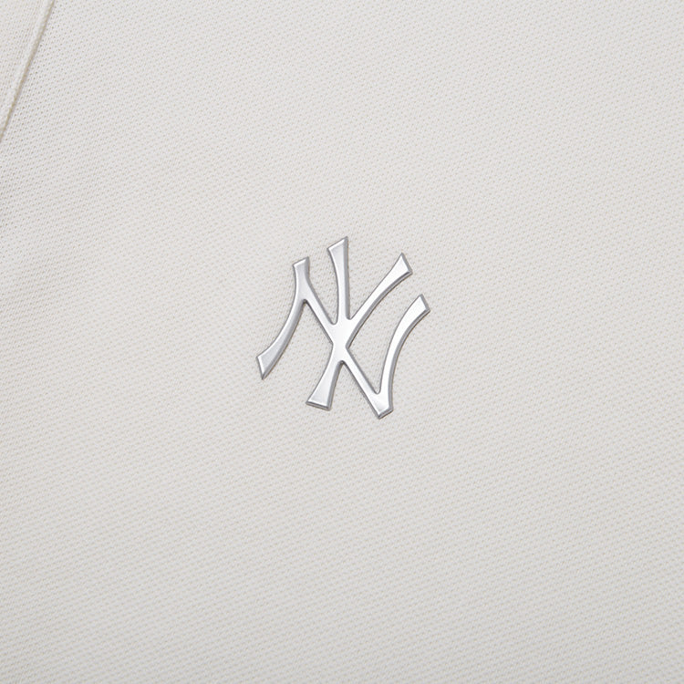 New York Yankees MLB Essential Ivory Short Sleeve Polo Shirt