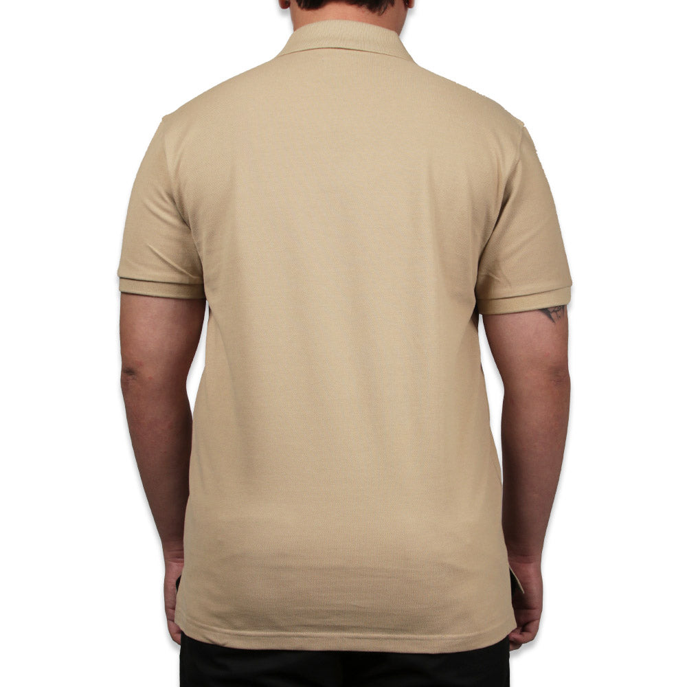 New Era Script Essential Khaki Short Sleeve Polo Shirt