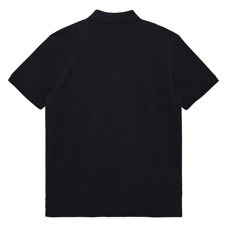 New Era Script Essential Black Short Sleeve Polo Shirt