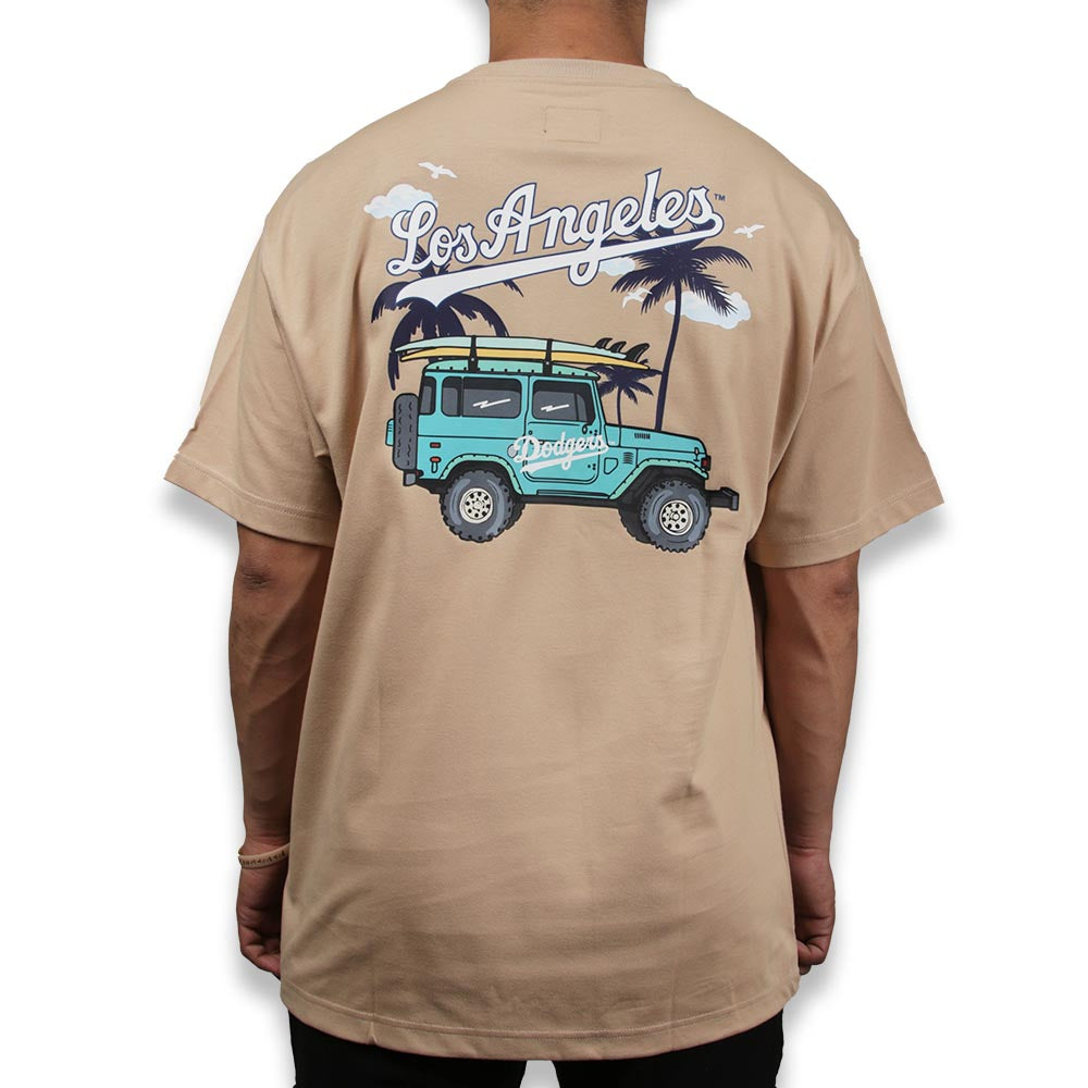 Los Angeles Dodgers MLB Vacay Coolera Khaki Short Sleeve T-Shirt