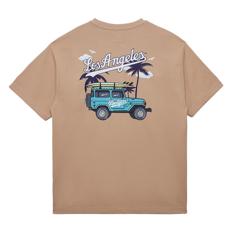 Los Angeles Dodgers MLB Vacay Coolera Khaki Short Sleeve T-Shirt