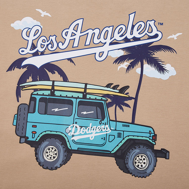 Los Angeles Dodgers MLB Vacay Coolera Khaki Short Sleeve T-Shirt