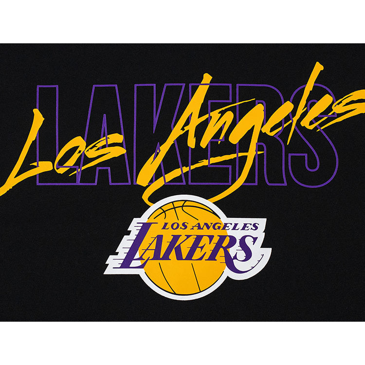 Los Angeles Lakers NBA Front Logo Black Short Sleeve T-Shirt