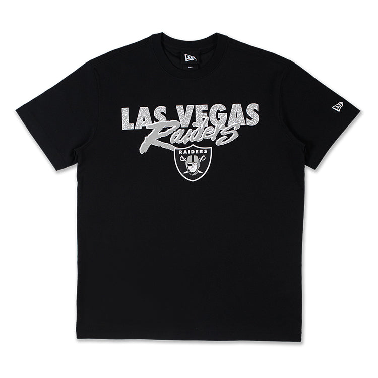 Las Vegas Raiders NFL Front Logo Black Short Sleeve T-Shirt