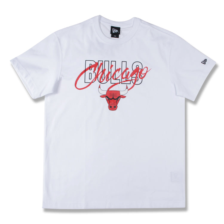 Chicago Bulls NBA Front Logo White Short Sleeve T-Shirt