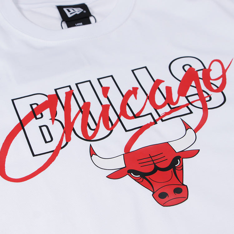 Chicago Bulls NBA Front Logo White Short Sleeve T-Shirt