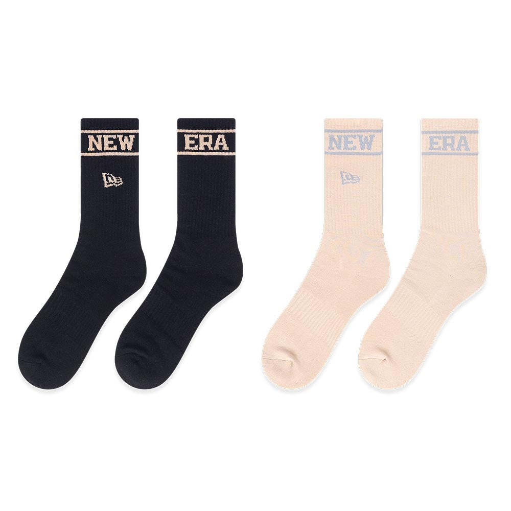 New Era Basketball Club Black and Oatmilk Socks