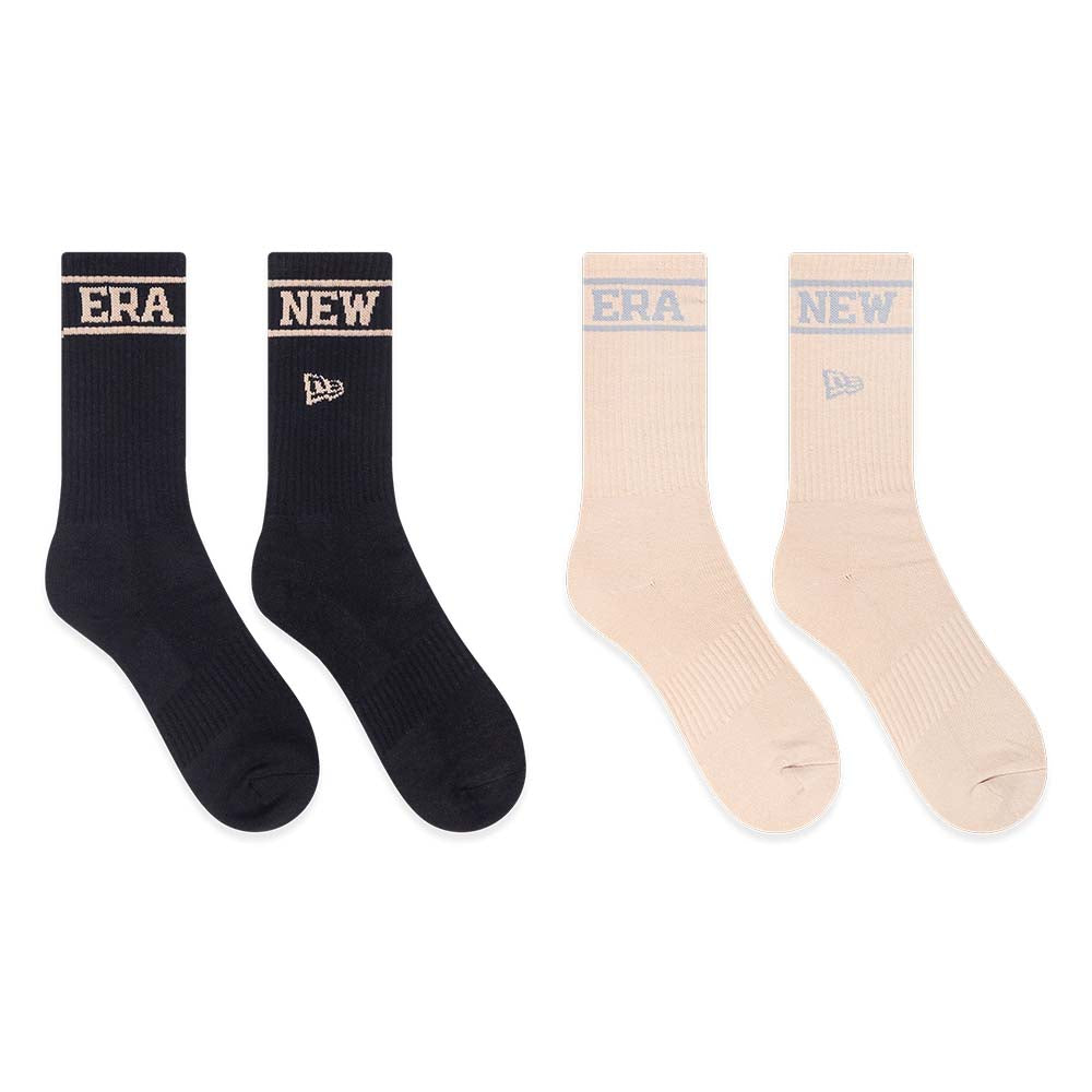 New Era Basketball Club Black and Oatmilk Socks