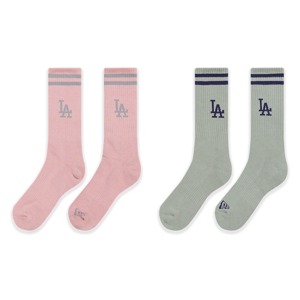 Los Angeles Dodgers MLB Color Era Dirty Rose and Heather Green Socks