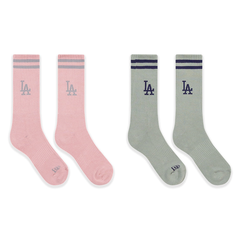 Los Angeles Dodgers MLB Color Era Dirty Rose and Heather Green Socks