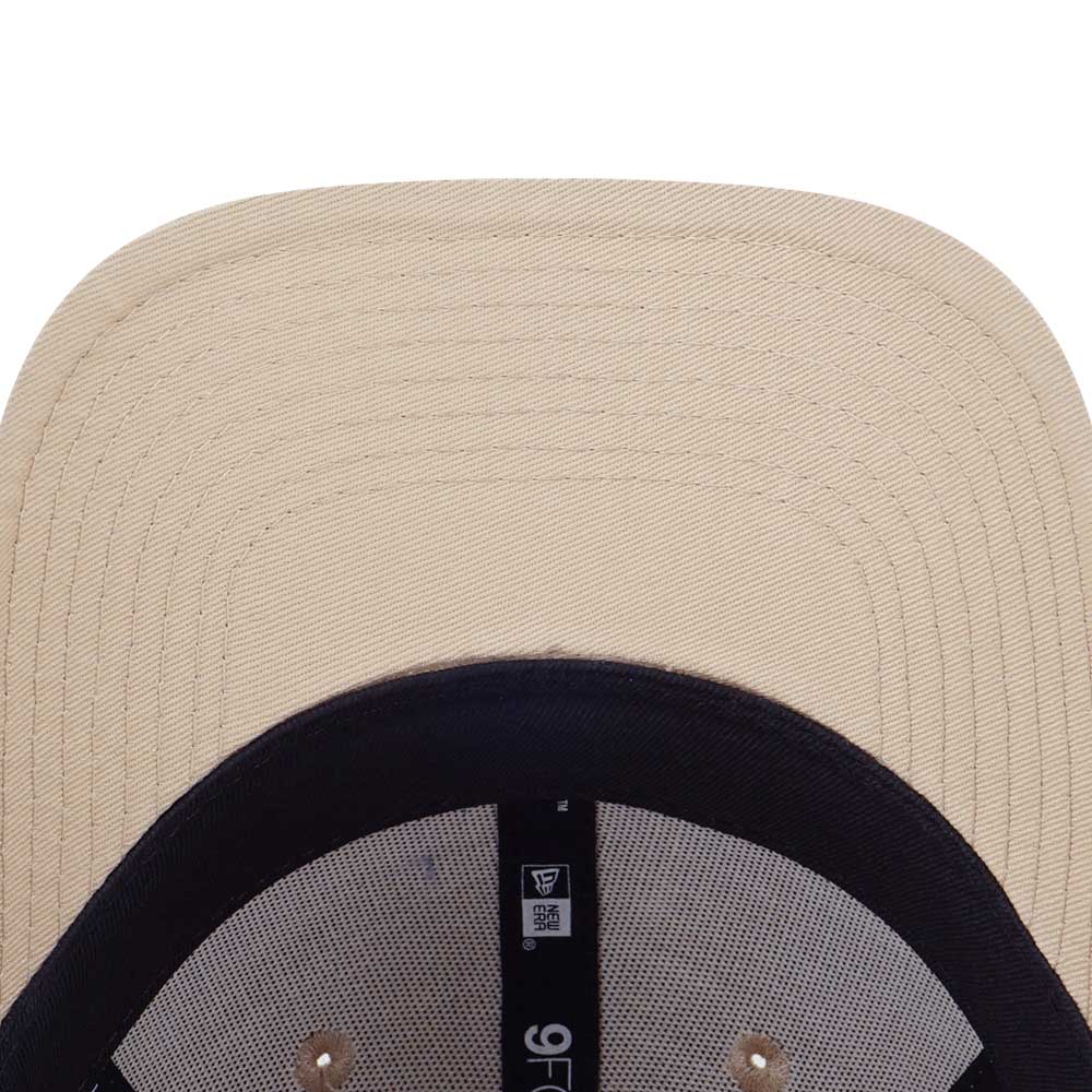 New Era Basic Kids White Script Logo Oat Milk 9FORTY Adjustable Youth Cap