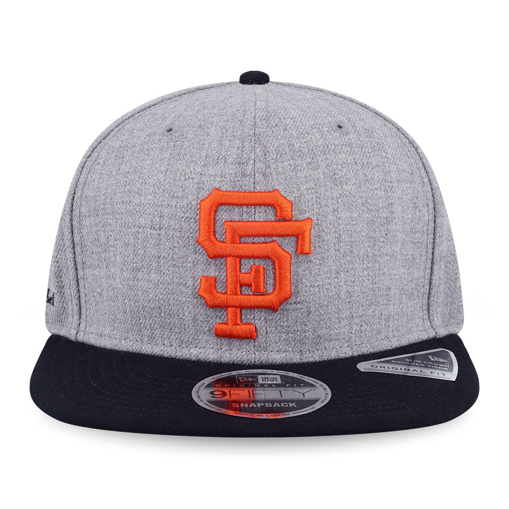 San Francisco Giants MLB Cooperstown Heather Grey 9FIFTY Precurved Visor Snapback Cap