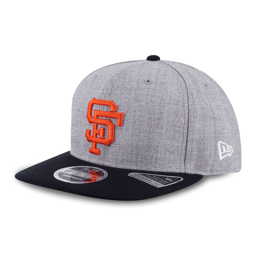 San Francisco Giants MLB Cooperstown Heather Grey 9FIFTY Precurved Visor Snapback Cap