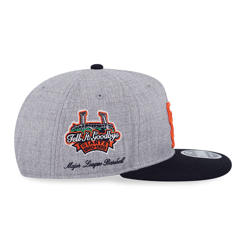 San Francisco Giants MLB Cooperstown Heather Grey 9FIFTY Precurved Visor Snapback Cap