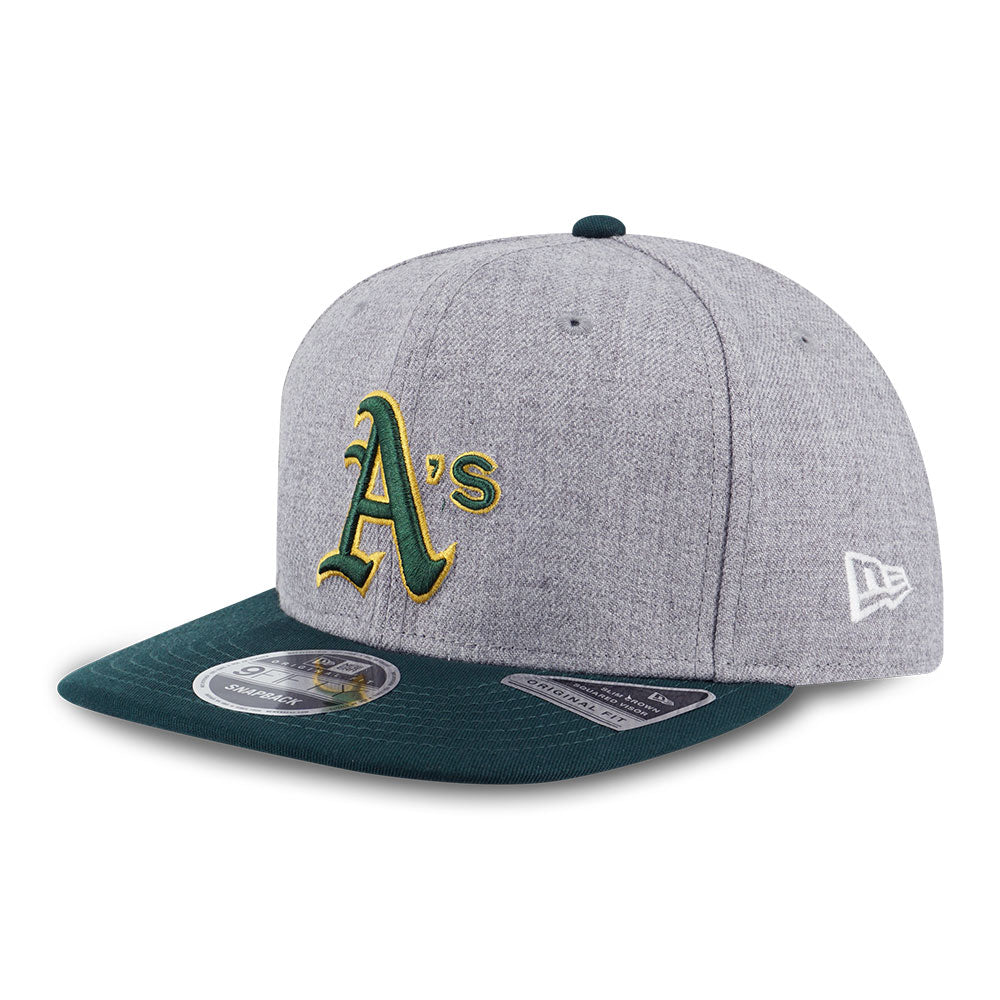 Oakland Athletics MLB Cooperstown Heather Grey 9FIFTY Precurved Visor Snapback Cap