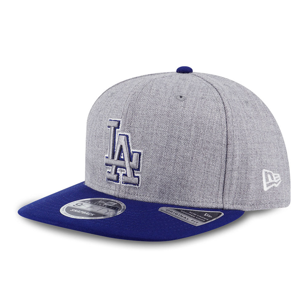 Los Angeles Dodgers MLB Cooperstown Heather Grey 9FIFTY Precurved Visor Snapback Cap