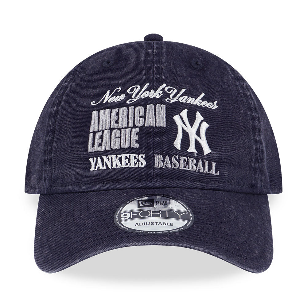 New York Yankees MLB Old School Sport AP Navy 9FORTY Unstructured Adjustable Cap