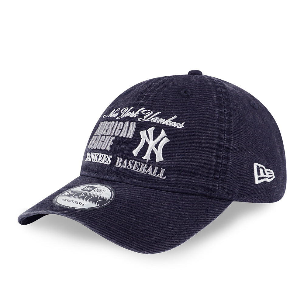 New York Yankees MLB Old School Sport AP Navy 9FORTY Unstructured Adjustable Cap