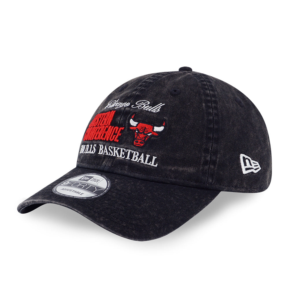 Chicago Bulls NBA Old School Sport AP Black 9FORTY Unstructured Adjustable Cap