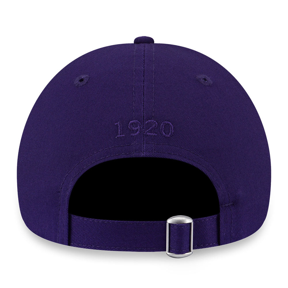 New Era Basic Black Script Logo Purple 9FORTY Unstructured Adjustable Cap