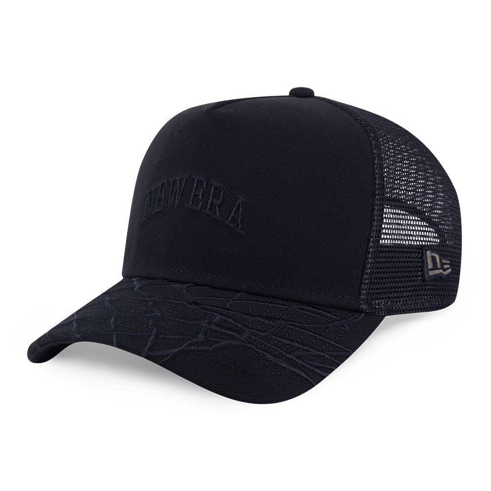 New Era Basketball Club Black 9FORTY A-Frame Trucker Snapback Cap