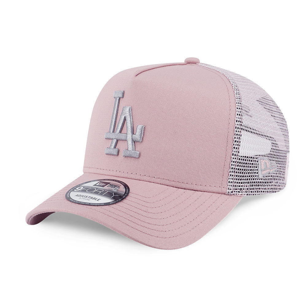 Los Angeles Dodgers MLB Color Era Dirty Rose 9FORTY A-Frame Trucker Snapback Cap