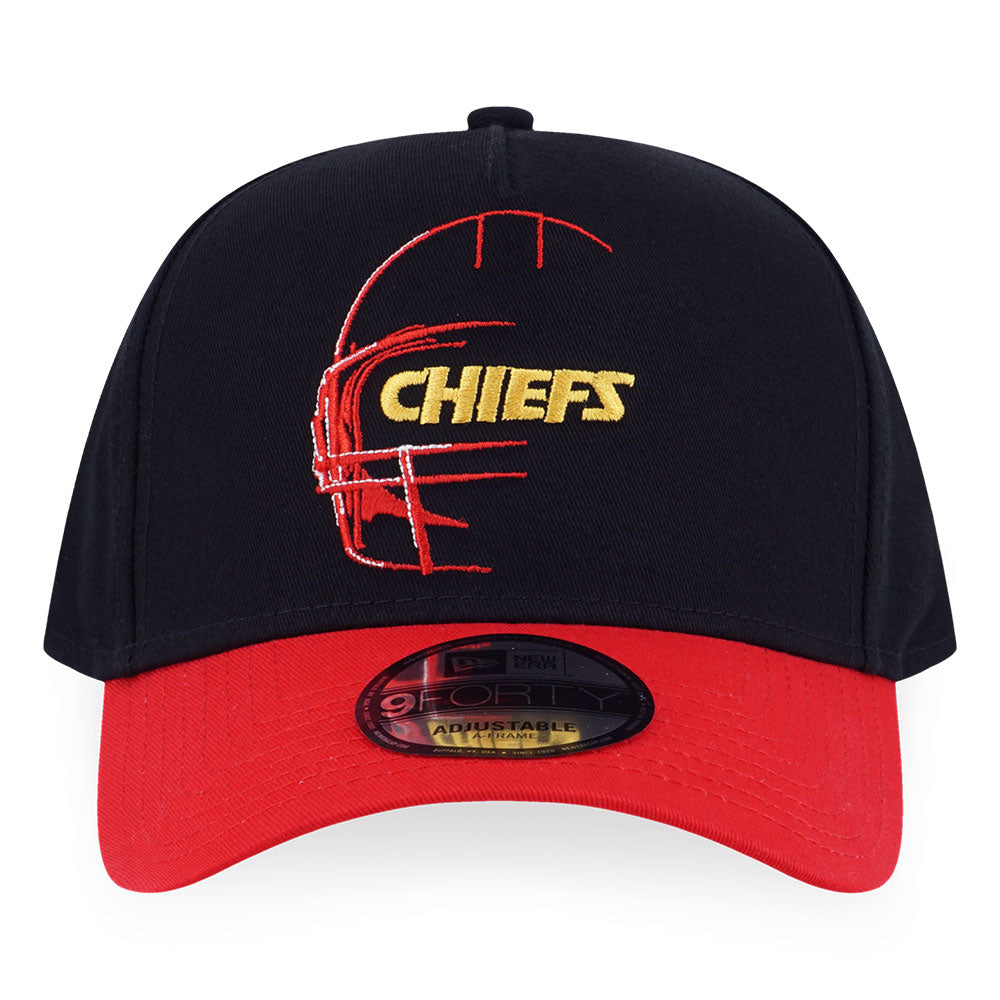 Kansas City Chiefs NFL Oversized Black 9FORTY A-Frame Adjustable Cap