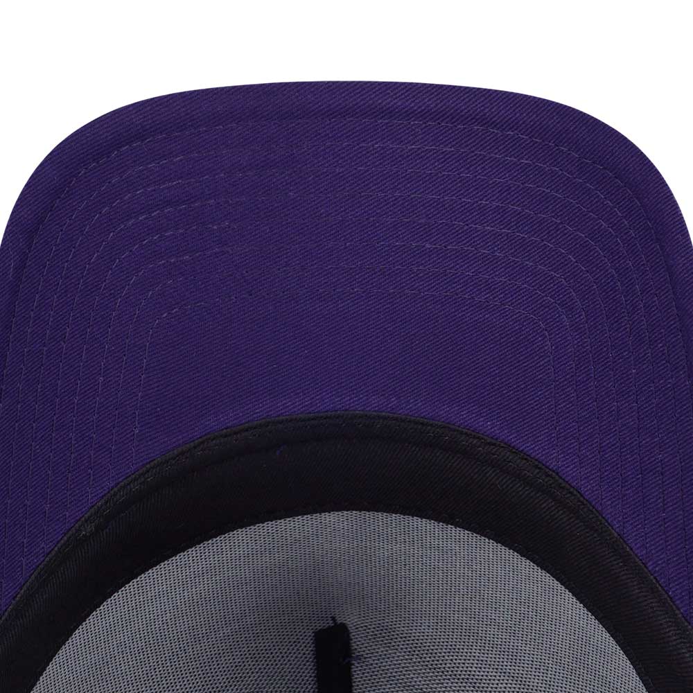 New Era Basic Black Script Logo Purple 9FORTY A-Frame Adjustable Cap