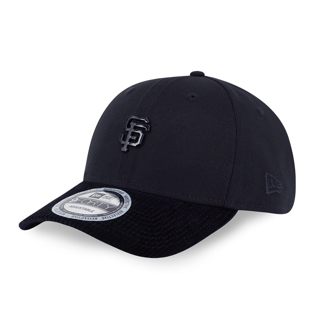 San Francisco Giants MLB New Era Dark 90s Black Reflective 9FORTY Adjustable Cap