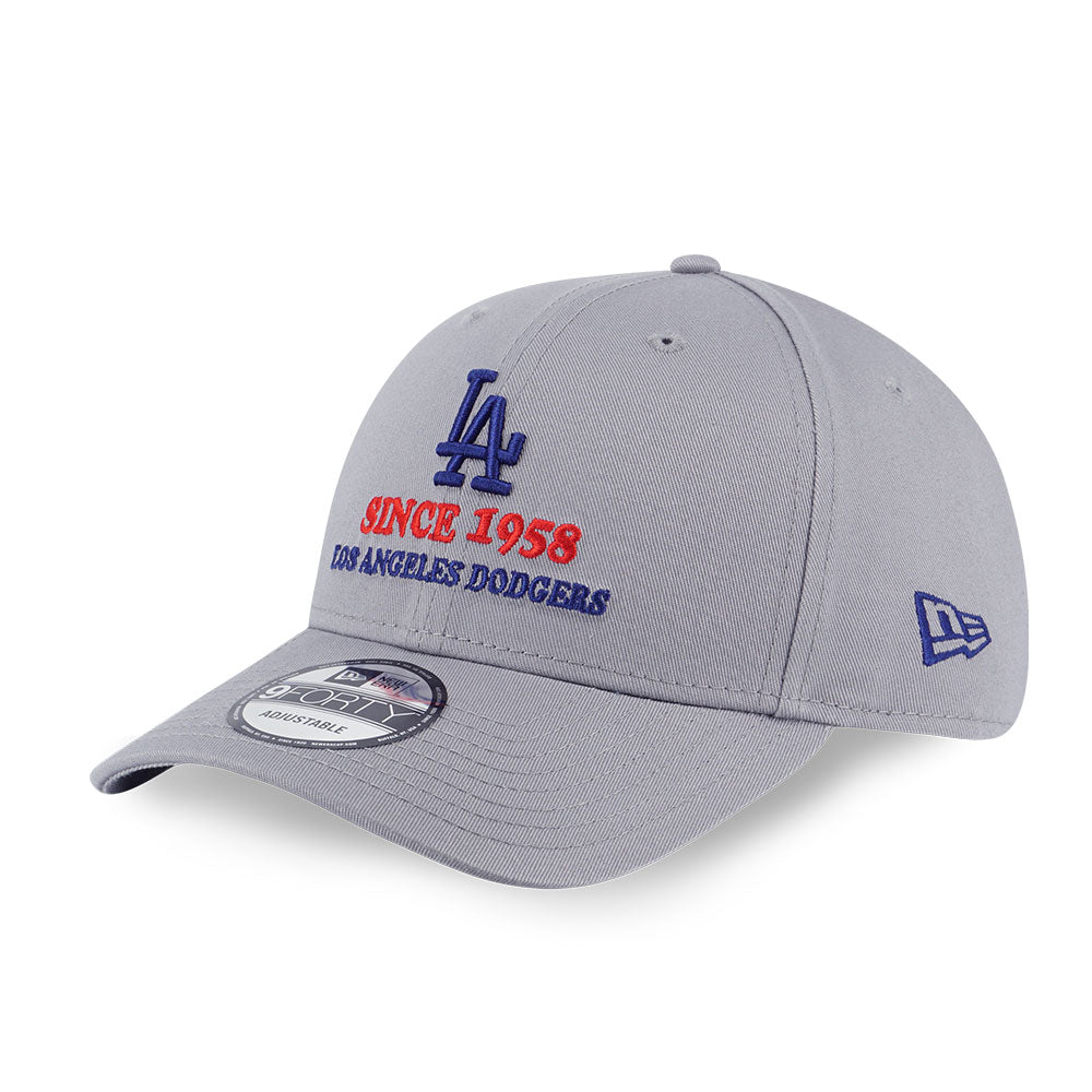 Los Angeles Dodgers MLB Home Cheering Gray 9FORTY Adjustable Cap