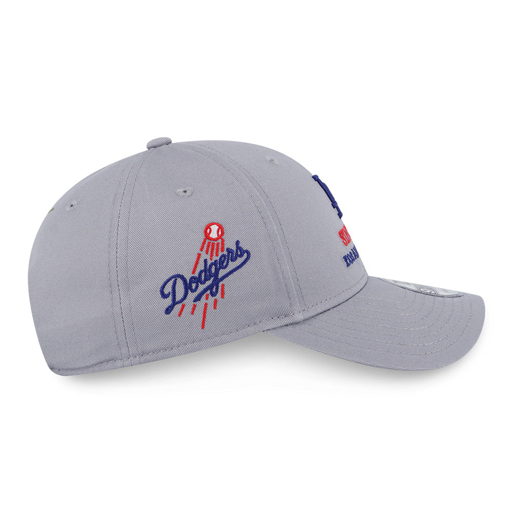 Los Angeles Dodgers MLB Home Cheering Gray 9FORTY Adjustable Cap