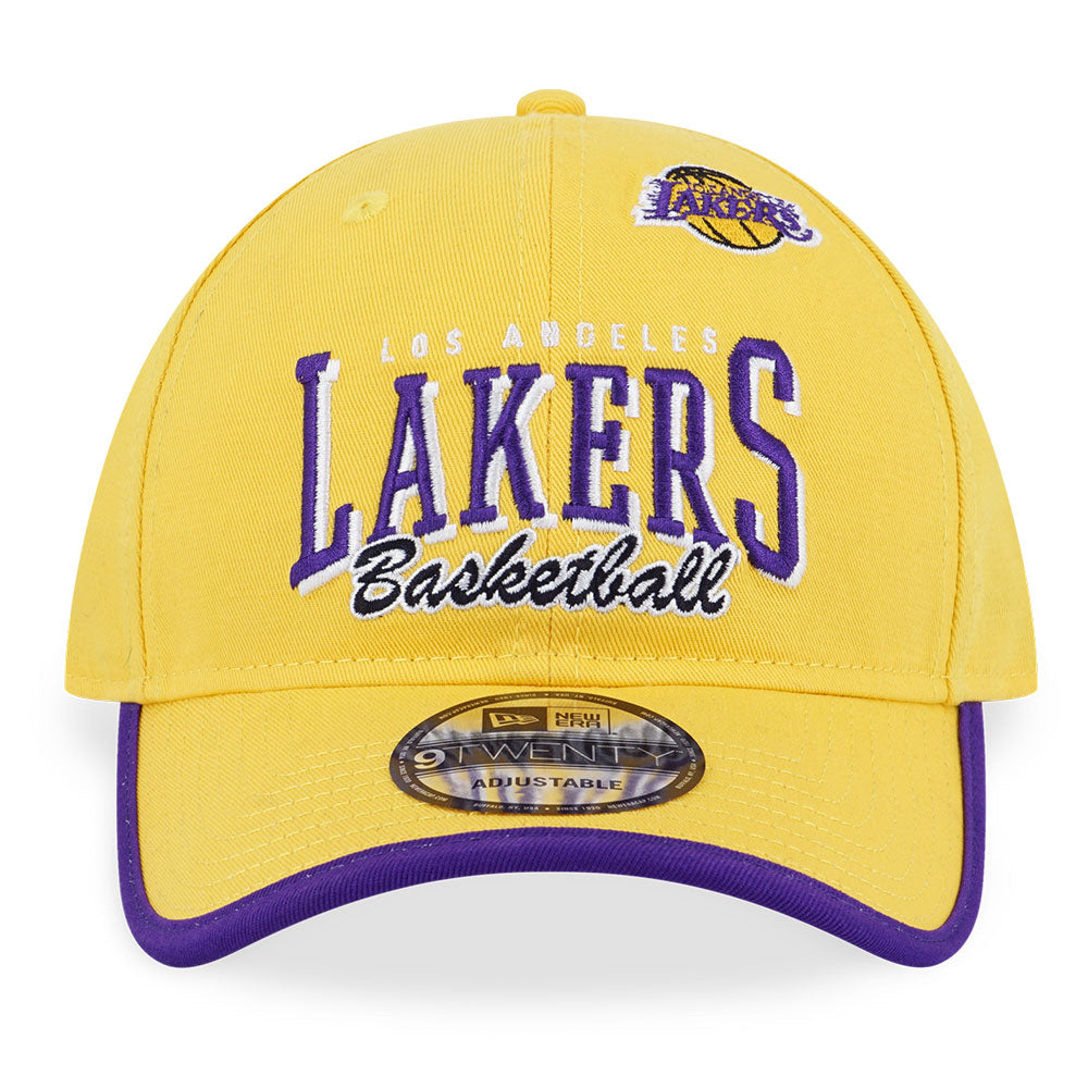 Los Angeles Lakers NBA Basketry Canary Yellow 9TWENTY Adjustable Cap