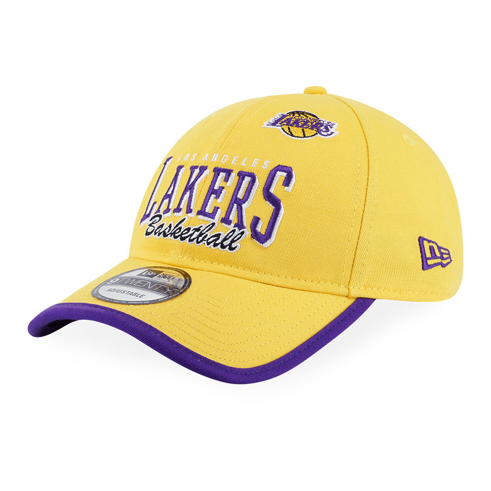 Los Angeles Lakers NBA Basketry Canary Yellow 9TWENTY Adjustable Cap