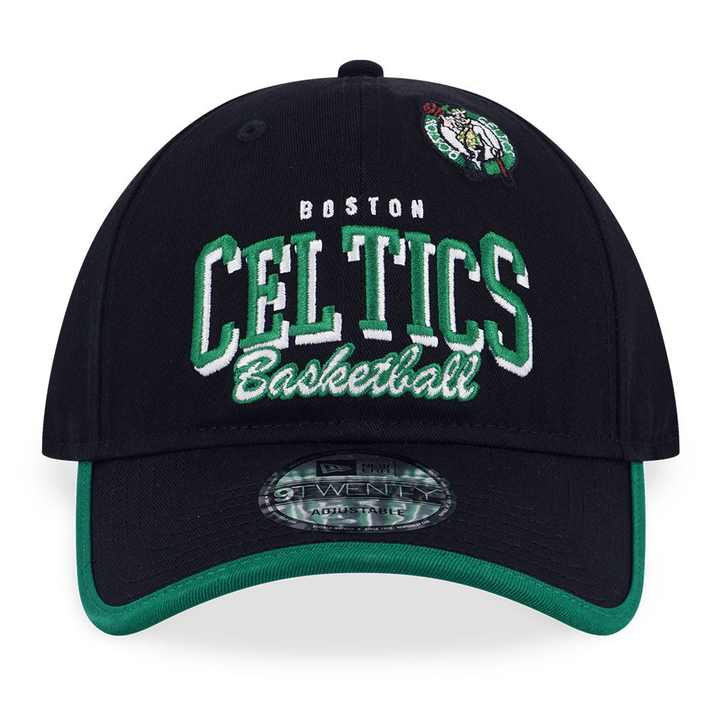 Boston Celtics NBA Basketry Black 9TWENTY Adjustable Cap