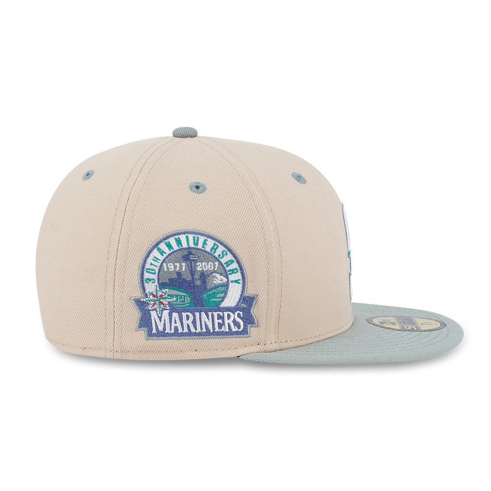 Seattle Mariners MLB 5950 Pack Seaglass Oat Milk 59FIFTY Fitted Cap