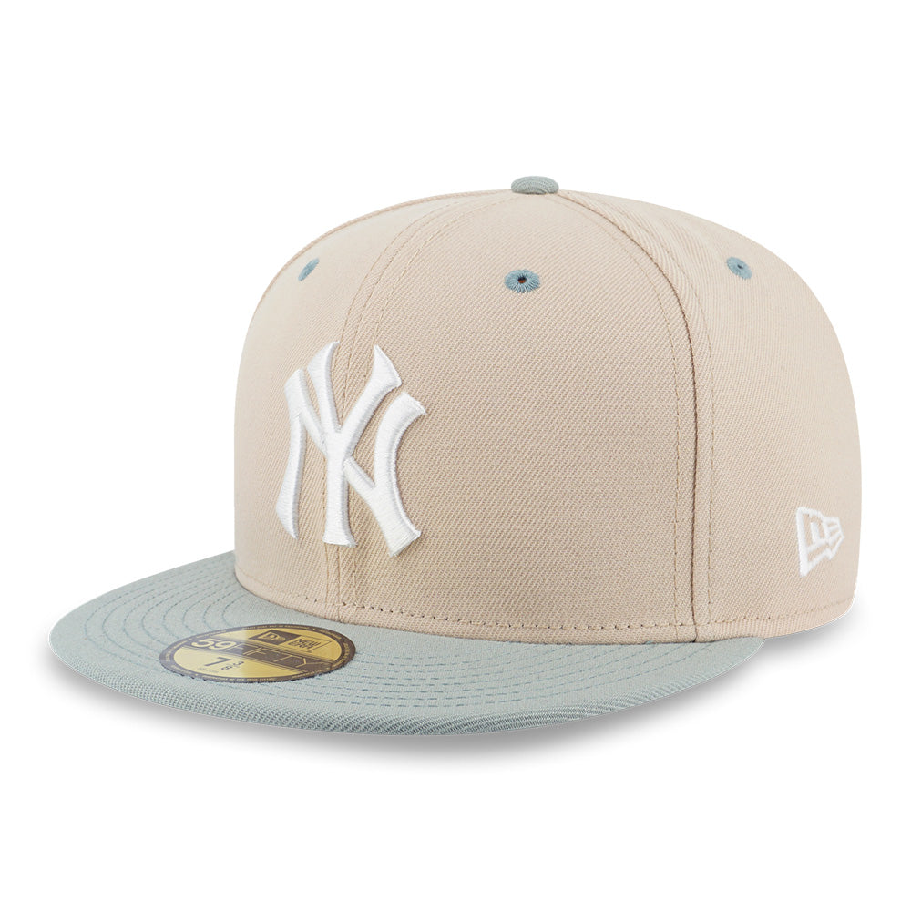 New York Yankees MLB 5950 Pack Seaglass Oat Milk 59FIFTY Fitted Cap