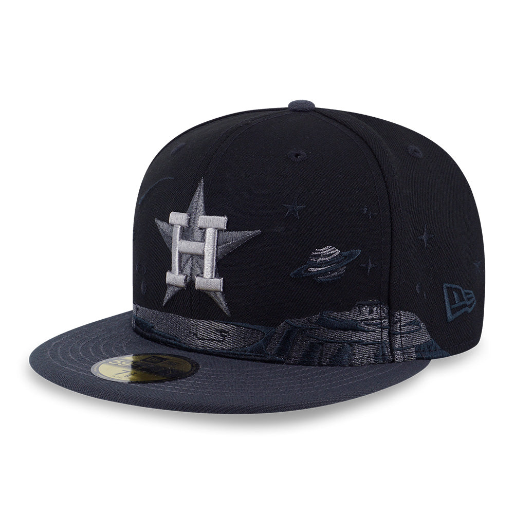 Houston Astros MLB 5950 Pack Planetary Black 59FIFTY Fitted Cap