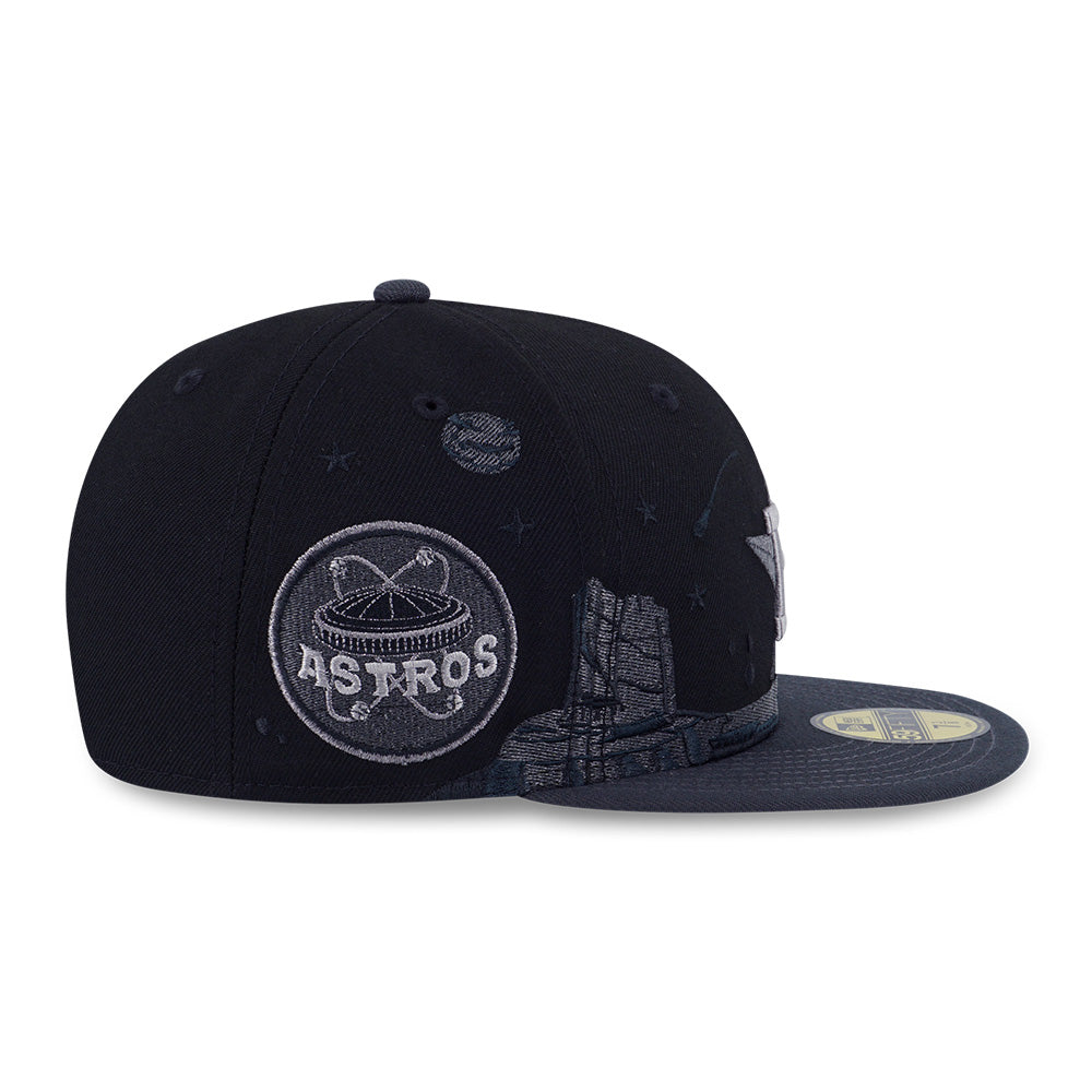 Houston Astros MLB 5950 Pack Planetary Black 59FIFTY Fitted Cap